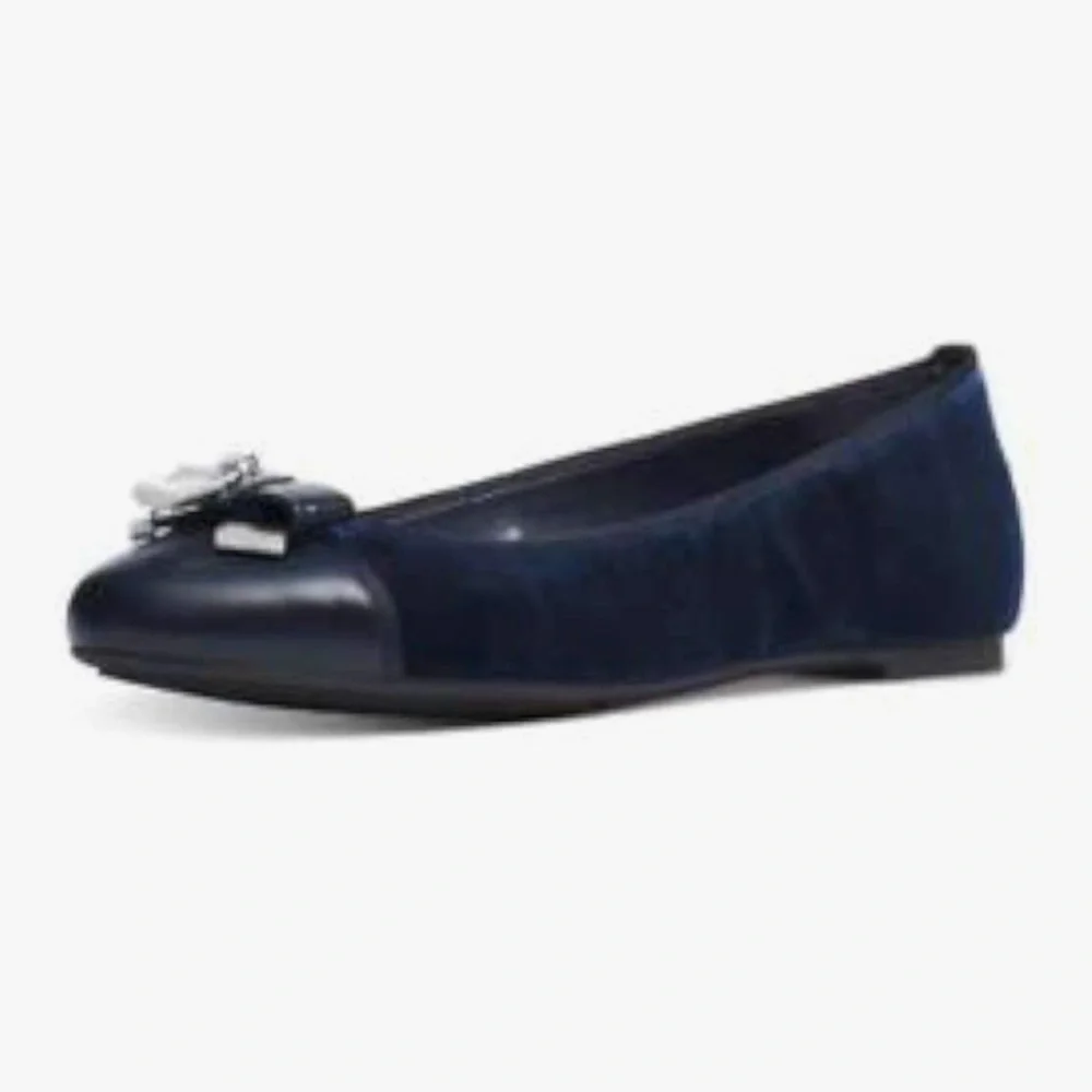 MICHAEL Michael Kors Navy Blue Flats with Bow Accent